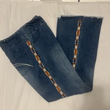 Jeans donna ricamato back in