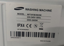 Sheda lavatrice Samsung F70F5E5W2W