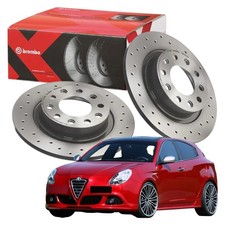 Coppia 2 Dischi Freno Post. Brembo Xtra Line 08.9460.4X Forati 264mm Giulietta