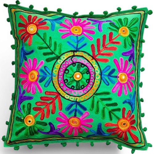 Copricuscino ricamato boho - copricuscino,
