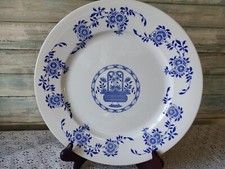 12.3125" VERBANUM STONE LAVENO PIATTO BIANCO E BLU MADE IN ITALY Cesto di fiori