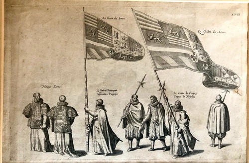 Antica stampa corteo funebre