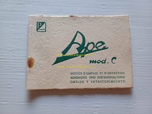 Piaggio ape ac1 manuale - ac1,
