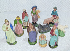 10 STATUINE PRESEPE  ANTICHE IN GESSO  CM 10/12