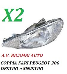Coppia fari fanale - coppia,