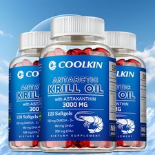 Olio di Krill Antartico 3000mg -con Omega-3 EPA, DHA, Astaxantina e Fosfolipidi