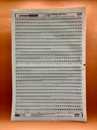 Letraset 3802 helvetica light - letraset,