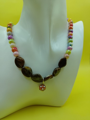 Collier femme perles - perles, resine