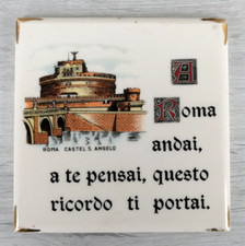 ROMA - MATTONELLA SOUVENIR - CERAMICA - CASTEL S.ANGELO - 11X11CM
