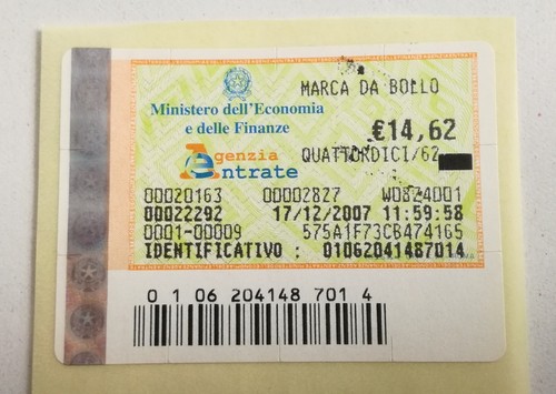 Marca bollo 14 62 - da,