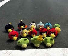 Lotto di 14 Angry Birds Peluche Matite Topper Finger Puppets Flingers 