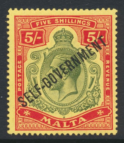 Malta 1922 sg113 - 5/-, zecca