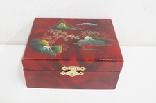 Scatola Portagioie di Legno con decorazioni Giapponesi Laccata - Vintage