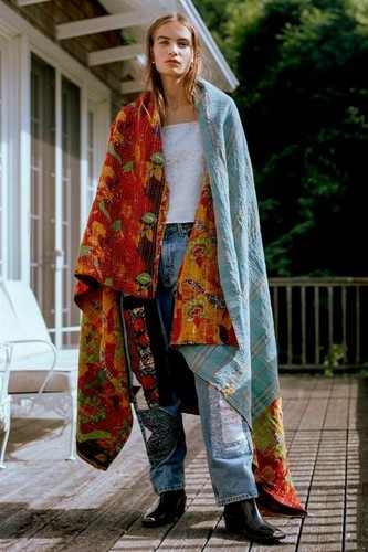 Trapunta kantha reversibile - trapunta,