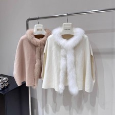 Cardigan donna vera pelliccia