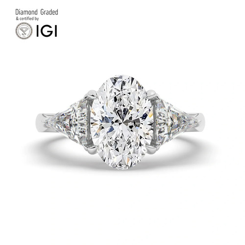 Anello trilogy diamante ovale - anello,
