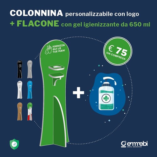 Colonnina igienizzante gel