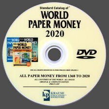 CATALOGO BANCONOTE MONDIALI DAL 1368 AL 2020 - DVD ORIGINALE - WORLD PAPER MONEY