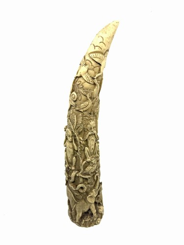 Resin elaborate rhino horn - elaborate,
