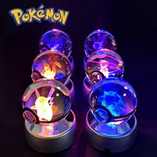 Pokemon Sfera di cristallo 3D Lampada luce notturna Pokeball regalo compleanno!!