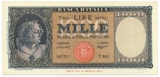 1000 LIRE ITALIA ORNATA DI PERLE MEDUSA 15/09/1959 BB/SPL