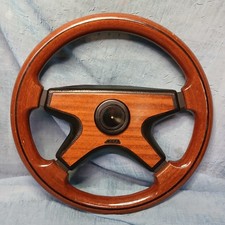 VOLANTE SPORTIVO VINTAGE OBA IN LEGNO PER AUTO 4 RAZZE Ø34,5cm