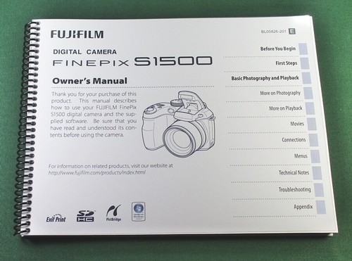 Fujifilm finepix s1500 manuale - fujifilm,