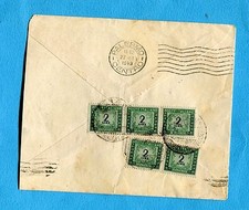 1949 S.TASSE £.2 STRISCIA DI TRE + COPPIA applicati per FERMO POSTA  (701728)