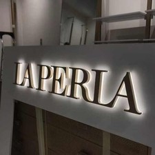 Insegna Retroilluminata in Metallo 3D - Lettere Illuminate 3D, Insegna Logo LED Esterno Business