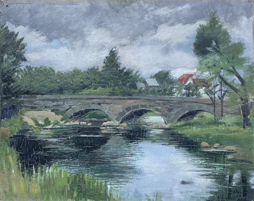 Impressionista paesaggio con - impressionista,