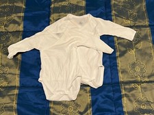 PROMO! Lotto 2 body Petit Bateau bimbo/bimba 3 mesi/60 cm Cotone Maniche Lunghe