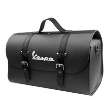 BORSA A VALIGIA PELLE NERA SINTETICA PORTAPACCHI PER PIAGGIO VESPA SPECIAL PK XL