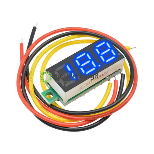 Voltmetro led blu - 0,28", dc