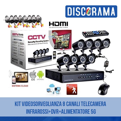 Kit videosorveglianza canali - kit, 8