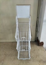 Piccolo Espositore Contenitore in Metallo Vintage Bianco Ideale Per Bar Tabacchi