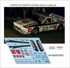 DECALS 1:43 LANCIA 037 WURTH CUNICO RALLY LANA 1983