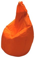 POLTRONA SACCO BEAN BAG POUF PUFF IN NYLON IMBOTTITO ARANCIO - MADE IN ITALY!