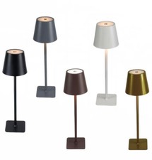 Lampada da Tavolo LED Touch Senza Fili 3 Tonalità Luce Dimmerabile Ricarica USB