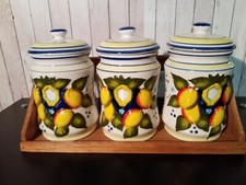 TRIS BARATTOLI in CERAMICA con
