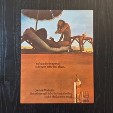 1970 #2 Johnnie Walker whisky - Original AD Advertising 27x34 Pubblicità Vintage