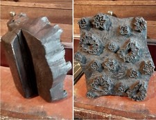 Antico stampo in legno per tessuti batik lavorato a mano - arte orientale India