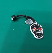 Piercing Ombelico Ciondolo Teschio Messicano 