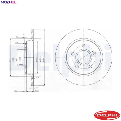 Disco freno bg3896 per - 2x,