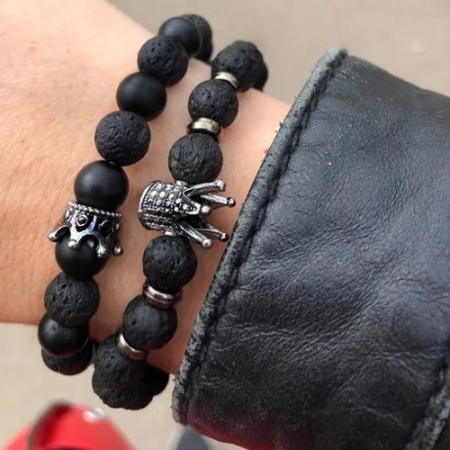 Set bracciale pietra con - in,