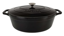 Vancasso Pentola ovale in ghisa  NERA 37 cm 8 l