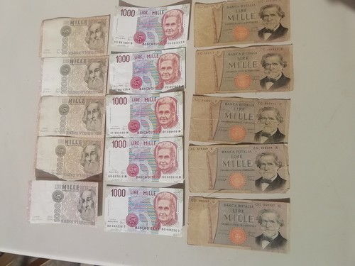 Lotto banconote 1000 - 15, 1000₤