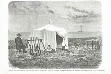 TENDA SPEDIZIONE AFRICA CAPITANI MARTINI CECCHI - Incisione Originale 1800