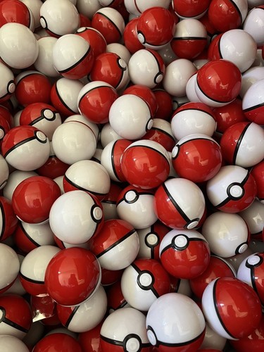 Mini pokeballs rosso - rosso, 2"
