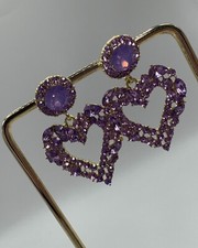 Orecchini pendenti lilla