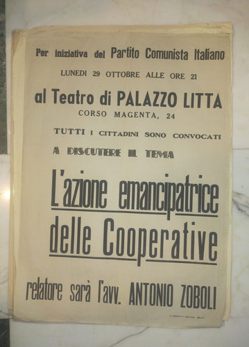 Pci manifesto epoca - d'epoca, partito
